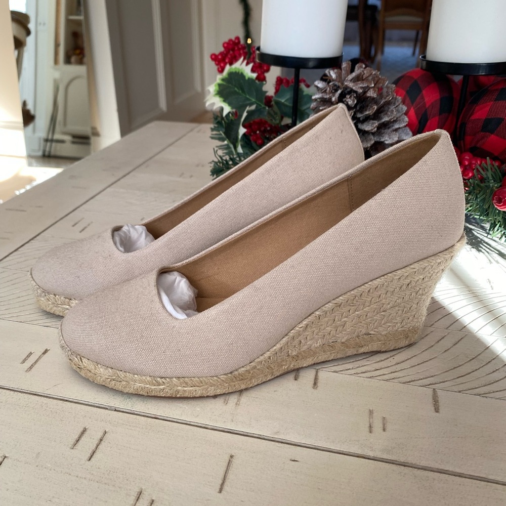 J. Crew Cream Wedge Shoes
